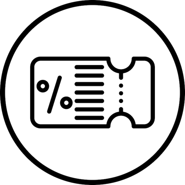 Estilo del icono del cupón de descuento de diseño vectorial