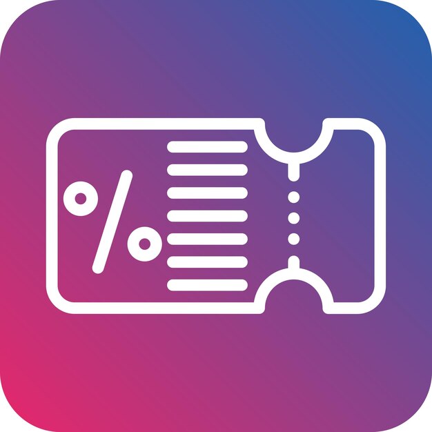 Estilo del icono del cupón de descuento de diseño vectorial