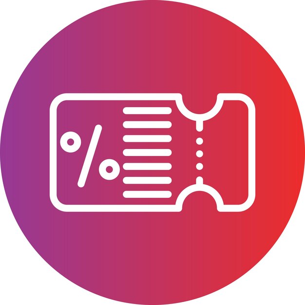 Estilo del icono del cupón de descuento de diseño vectorial