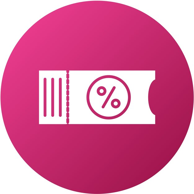 Estilo del icono del cupón de descuento de diseño vectorial