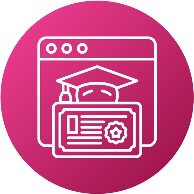 Estilo de icono del curso de diseño vectorial