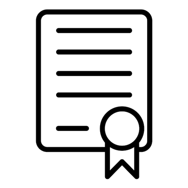 Estilo de icono del curso de diseño vectorial