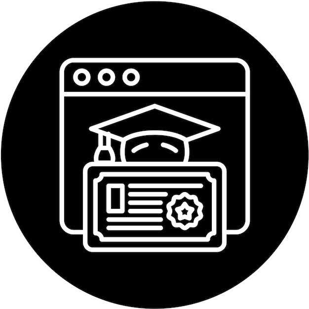 Estilo de icono del curso de diseño vectorial