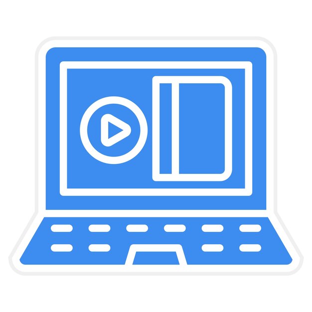 Estilo de icono del curso en línea de diseño vectorial