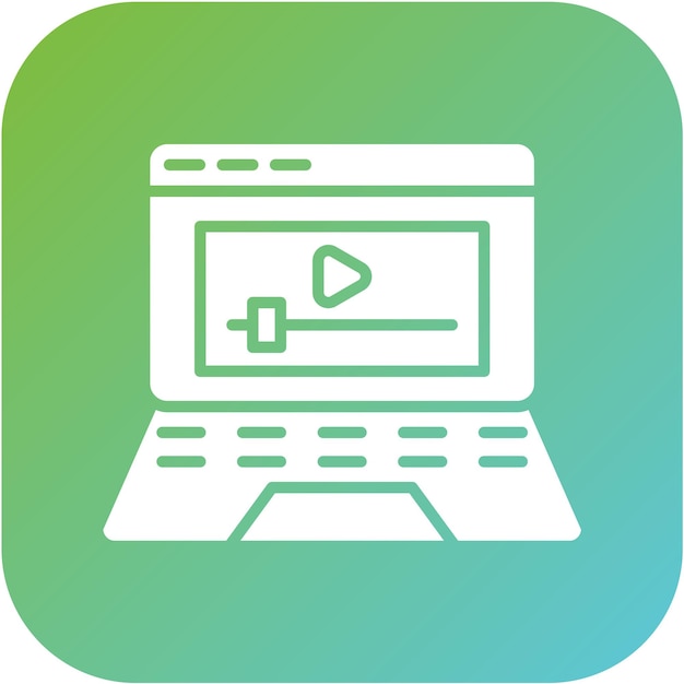 Estilo de icono del curso en línea de diseño vectorial