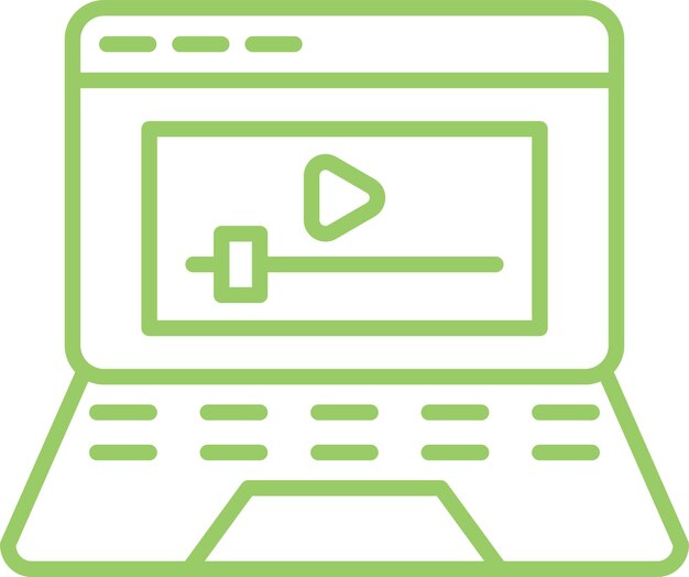 Estilo de icono del curso en línea de diseño vectorial