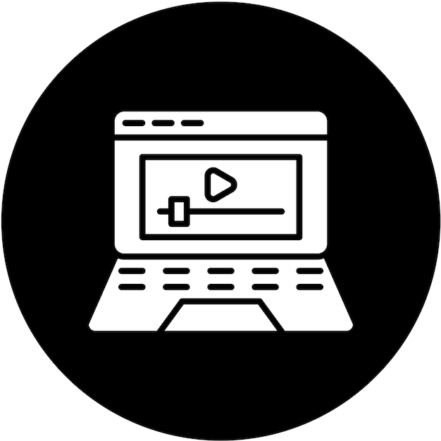Estilo de icono del curso en línea de diseño vectorial
