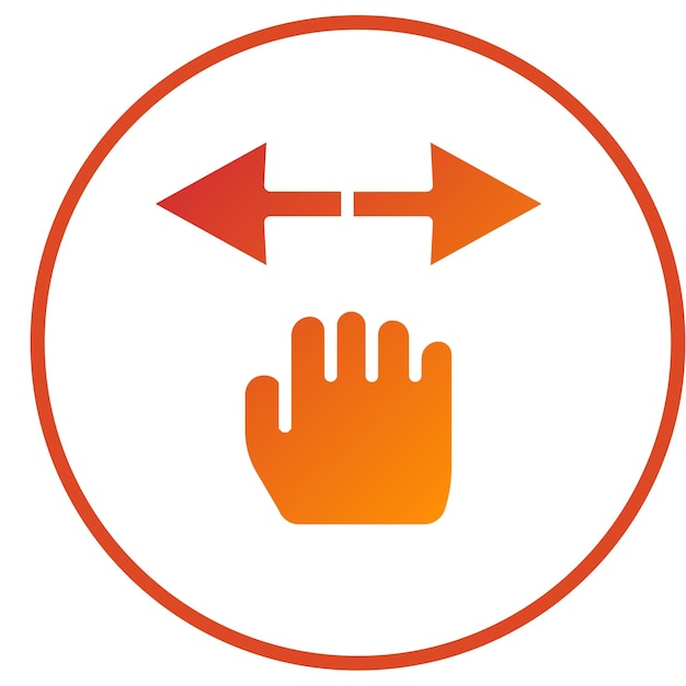 Estilo del icono del cursor de arrastre del diseño vectorial