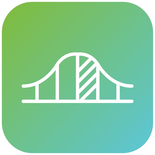 Estilo del icono de la curva de adopción del diseño vectorial