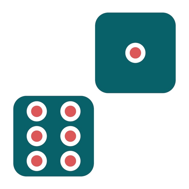 Estilo del icono de los dados de diseño vectorial