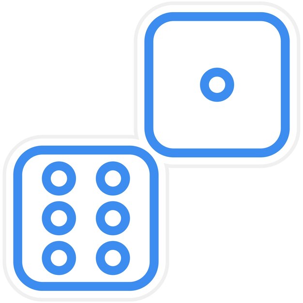 Estilo del icono de los dados de diseño vectorial