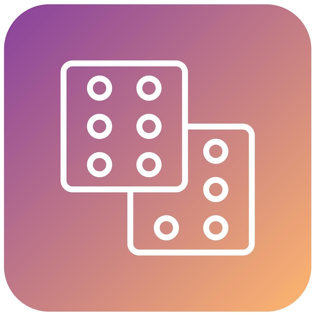 Estilo del icono de los dados de diseño vectorial