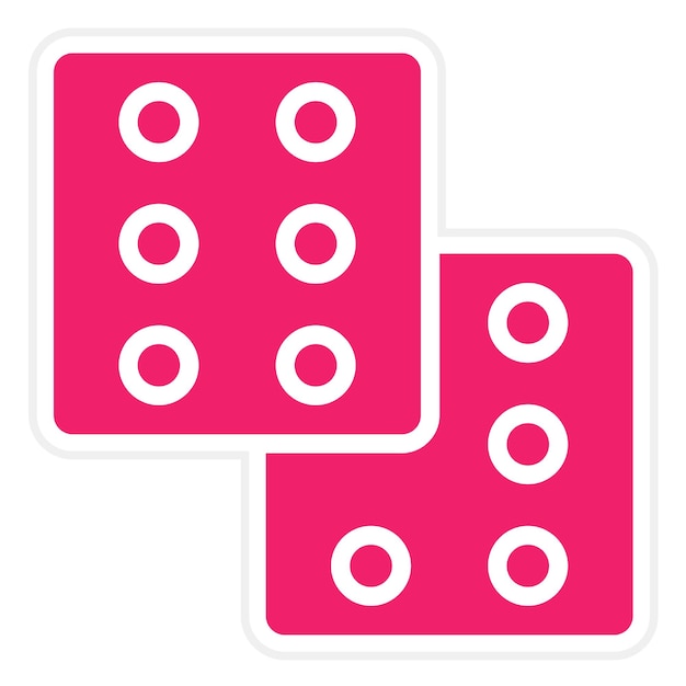 Estilo del icono de los dados de diseño vectorial
