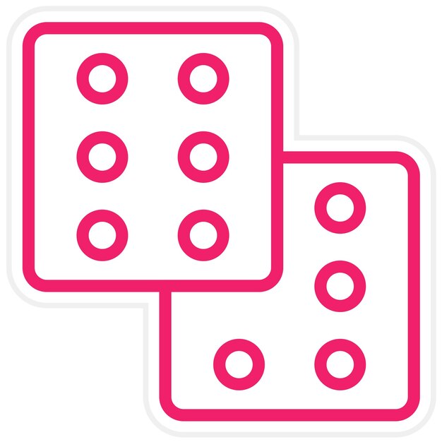 Estilo del icono de los dados de diseño vectorial