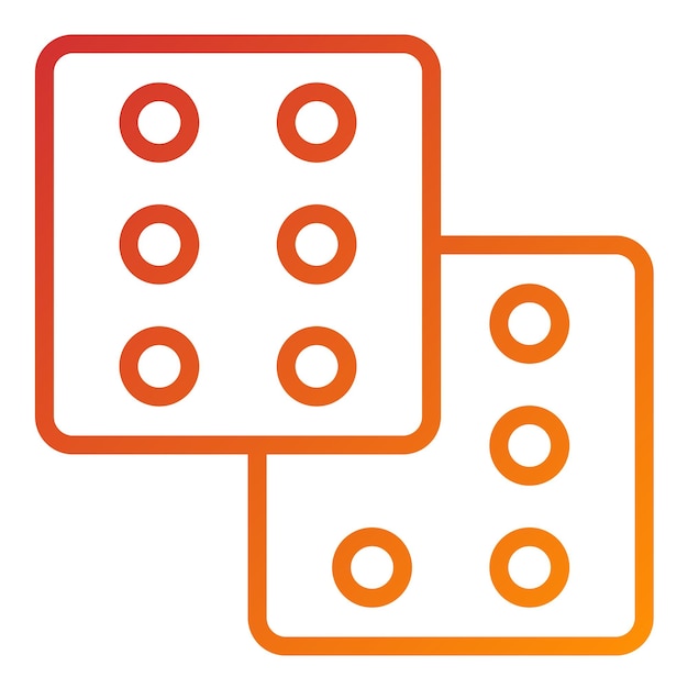 Estilo del icono de los dados de diseño vectorial