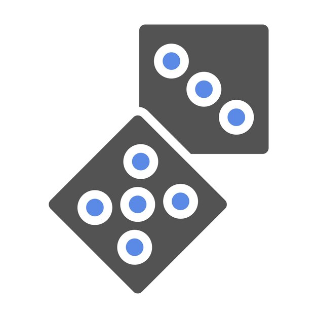Estilo del icono de los dados de diseño vectorial