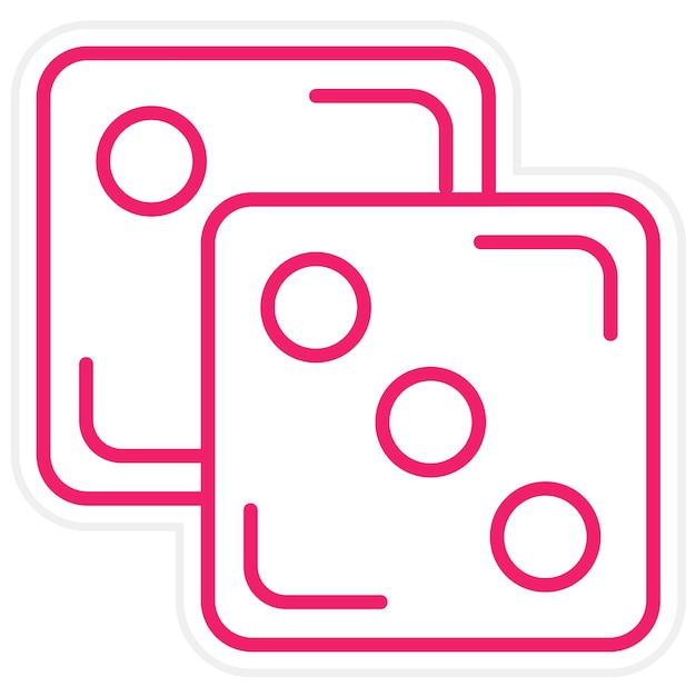 Estilo del icono de los dados de diseño vectorial