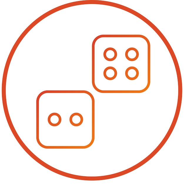 Estilo del icono de los dados de diseño vectorial
