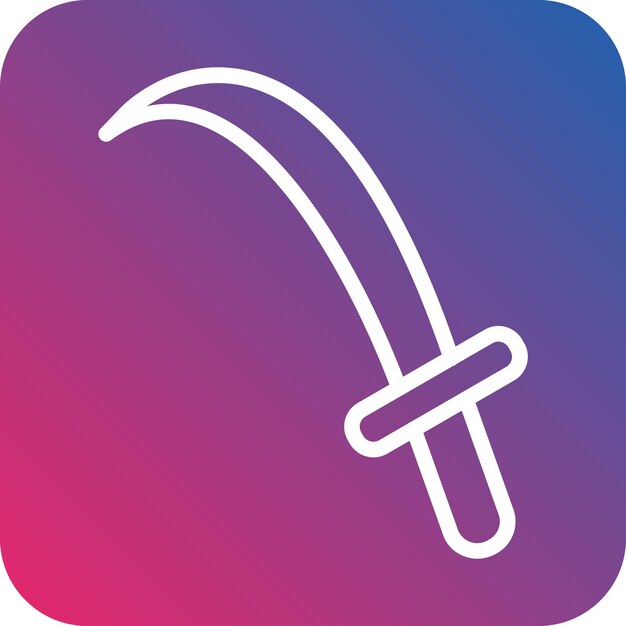 Estilo del icono de la daga de diseño vectorial