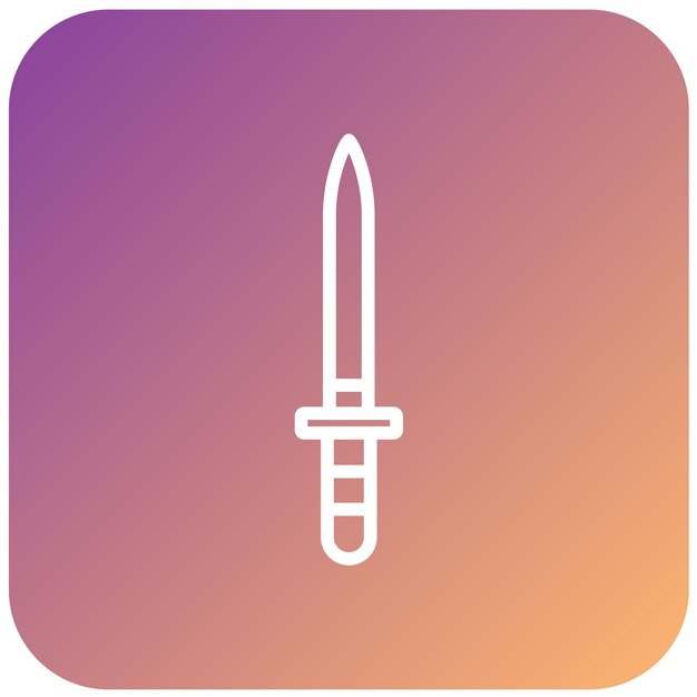 Estilo del icono de la daga de diseño vectorial