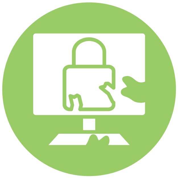 Estilo del icono de daño por violación de diseño vectorial
