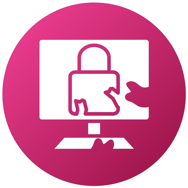 Estilo del icono de daño por violación de diseño vectorial