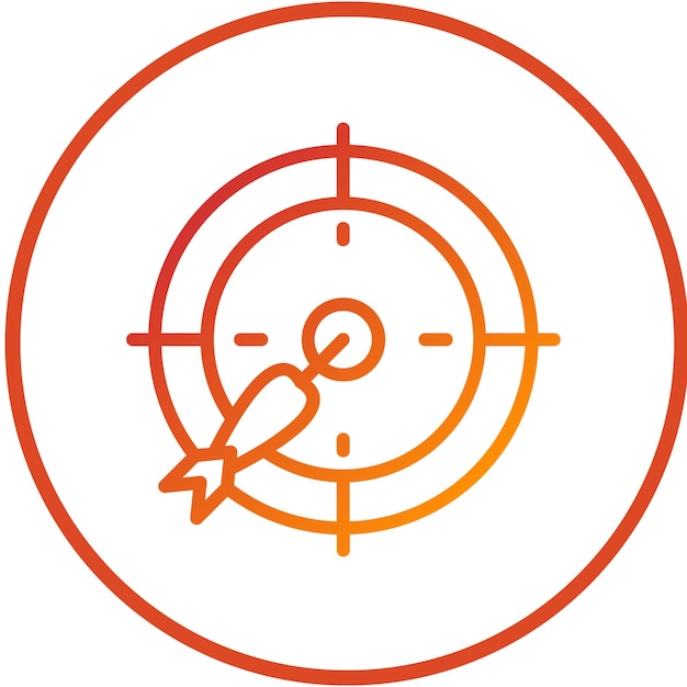Estilo del icono de los dardos de diseño vectorial