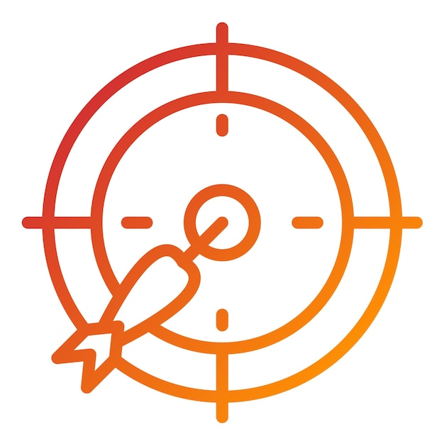 Estilo del icono de los dardos de diseño vectorial