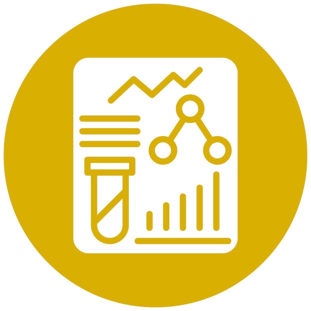 Estilo de icono de datos clínicos de diseño vectorial