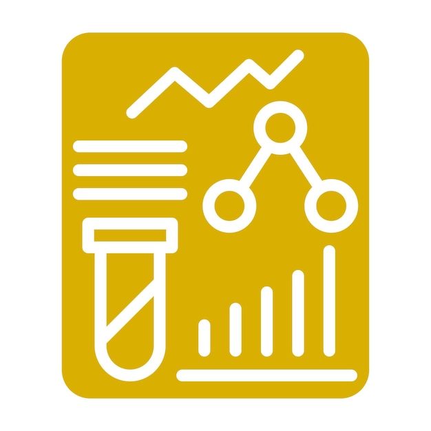 Estilo de icono de datos clínicos de diseño vectorial