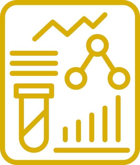 Estilo de icono de datos clínicos de diseño vectorial