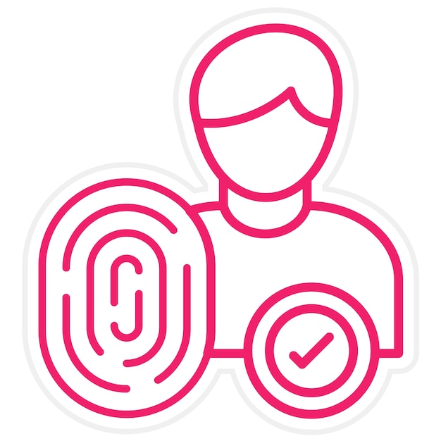 Estilo del icono de los datos dactiloscópicos de diseño vectorial