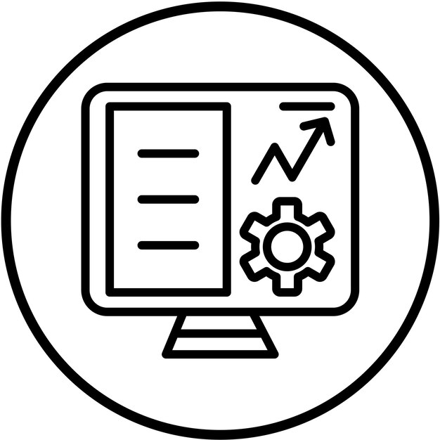 Estilo del icono de los datos de diseño vectorial