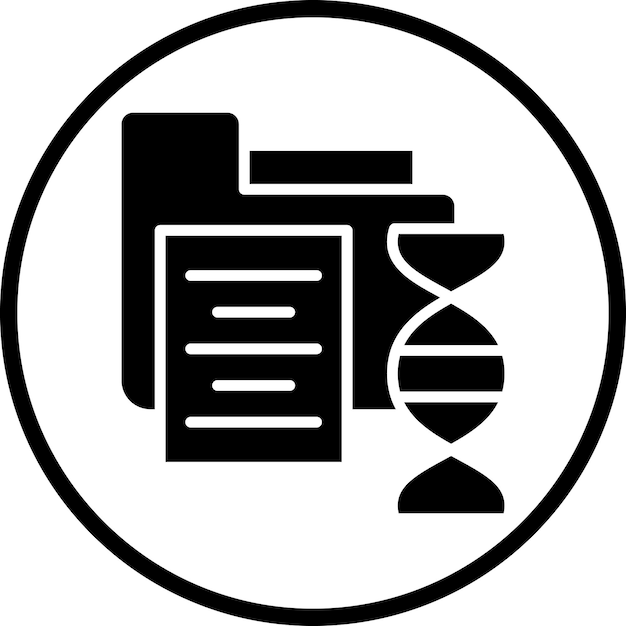 Estilo del icono de los datos genéticos del diseño vectorial
