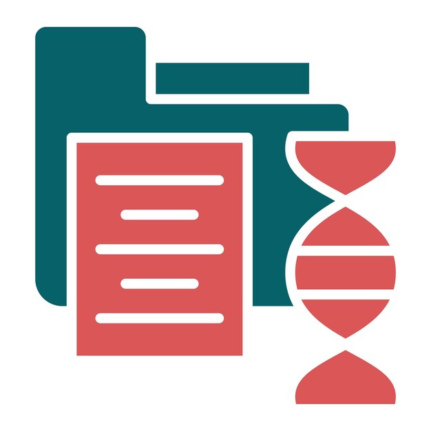 Estilo del icono de los datos genéticos del diseño vectorial