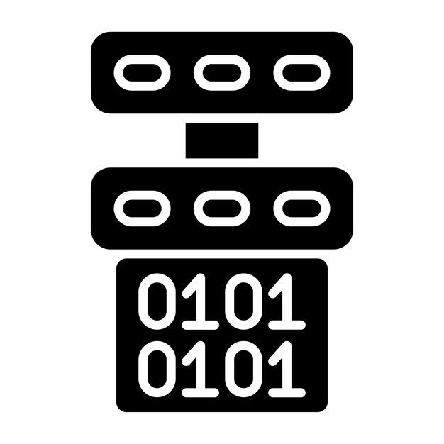 Estilo del icono de los datos maestros del diseño vectorial