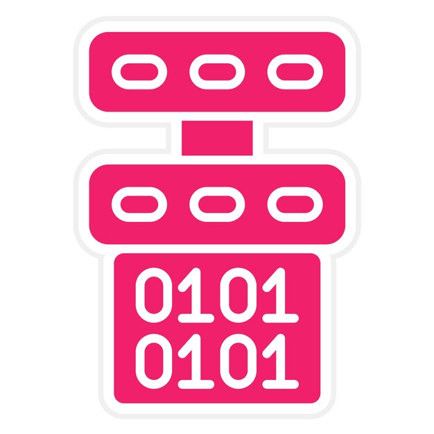 Estilo del icono de los datos maestros del diseño vectorial