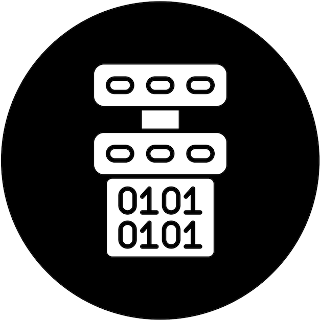 Estilo del icono de los datos maestros del diseño vectorial