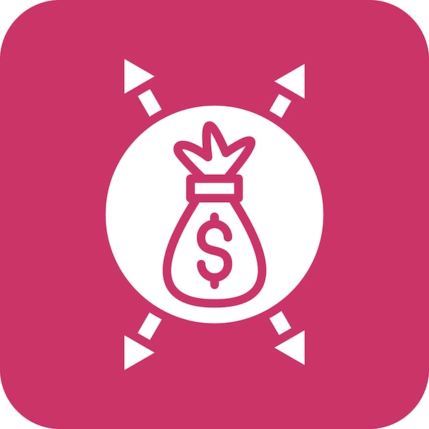 Estilo del icono de la decisión de inversión de diseño vectorial