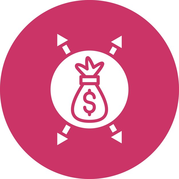 Estilo del icono de la decisión de inversión de diseño vectorial