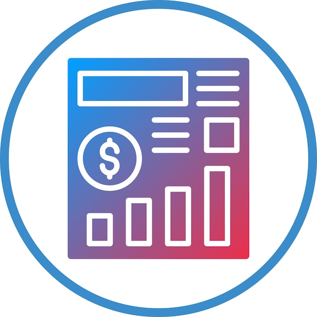 Estilo del icono de la declaración de ingresos de diseño vectorial