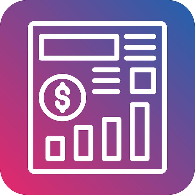 Estilo del icono de la declaración de ingresos de diseño vectorial