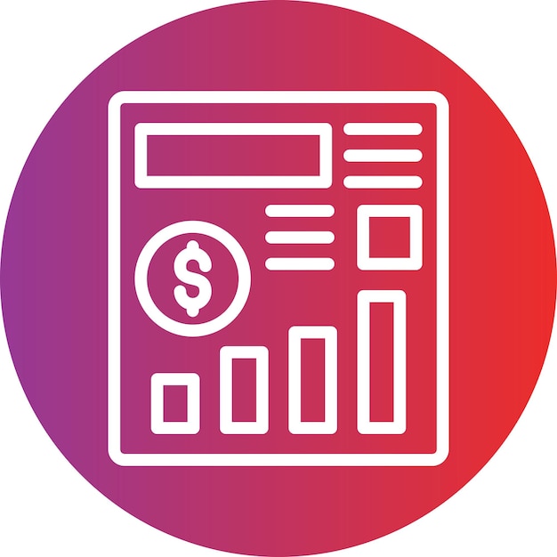 Estilo del icono de la declaración de ingresos de diseño vectorial