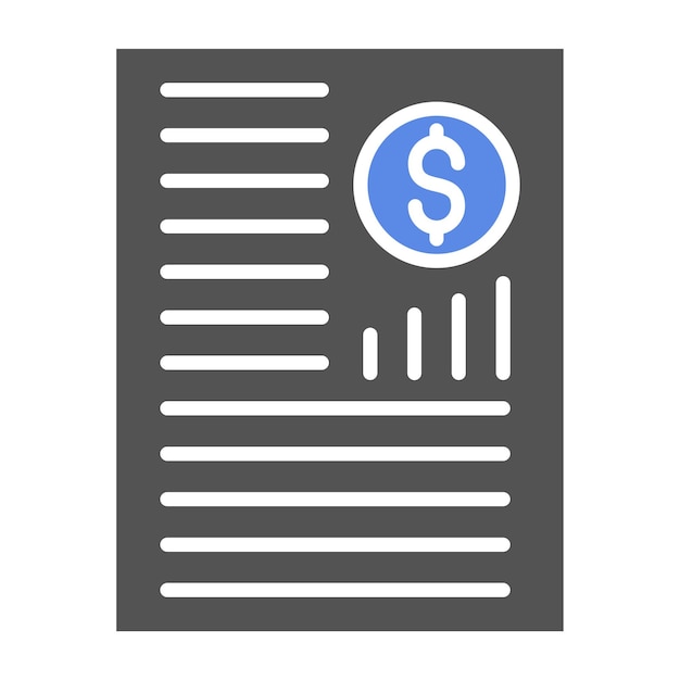 Estilo del icono de la declaración de ingresos de diseño vectorial