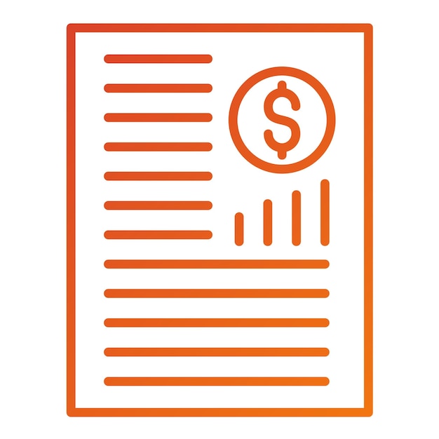 Estilo del icono de la declaración de ingresos de diseño vectorial