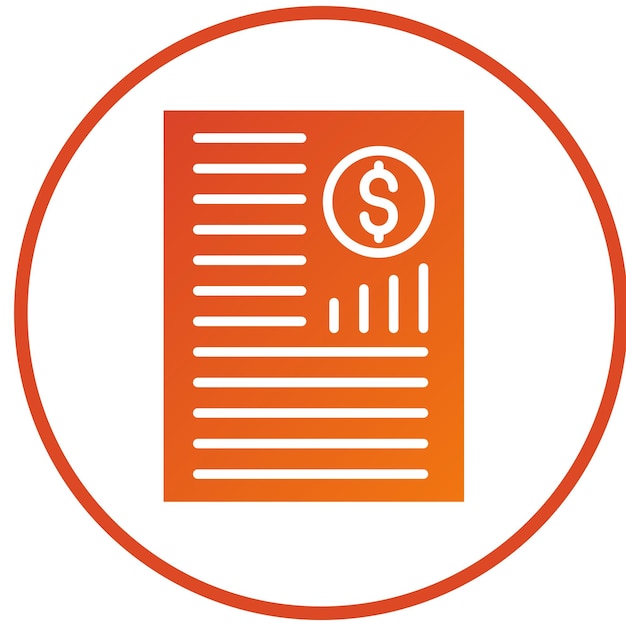 Estilo del icono de la declaración de ingresos de diseño vectorial