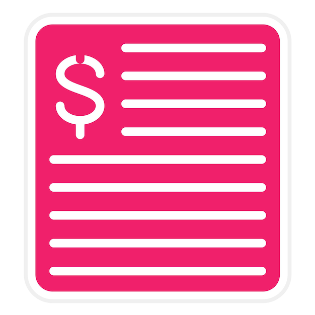 Estilo del icono de la declaración de ingresos de diseño vectorial