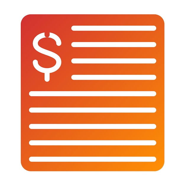 Estilo del icono de la declaración de ingresos de diseño vectorial