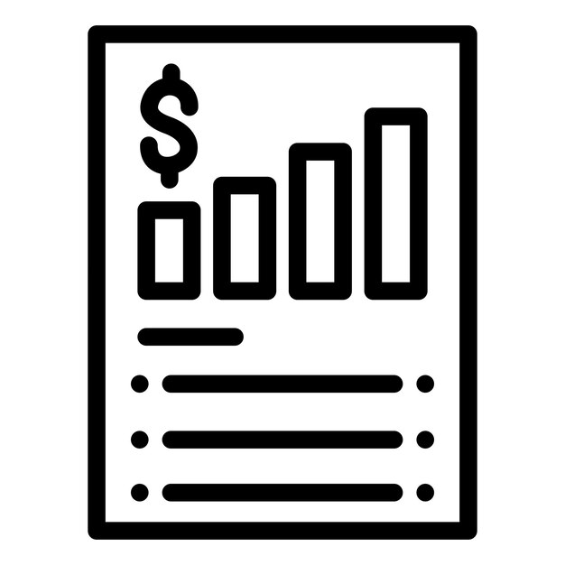 Estilo del icono de la declaración de ingresos
