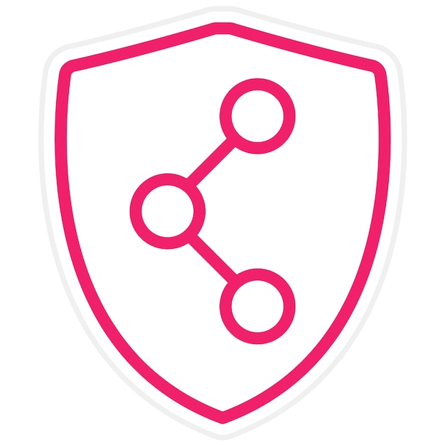 Estilo de icono del defensor de red de diseño vectorial